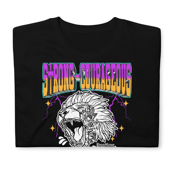 Fearless Lion (Remix) Strong Courageous Vintage Graphic Unisex T-Shirt